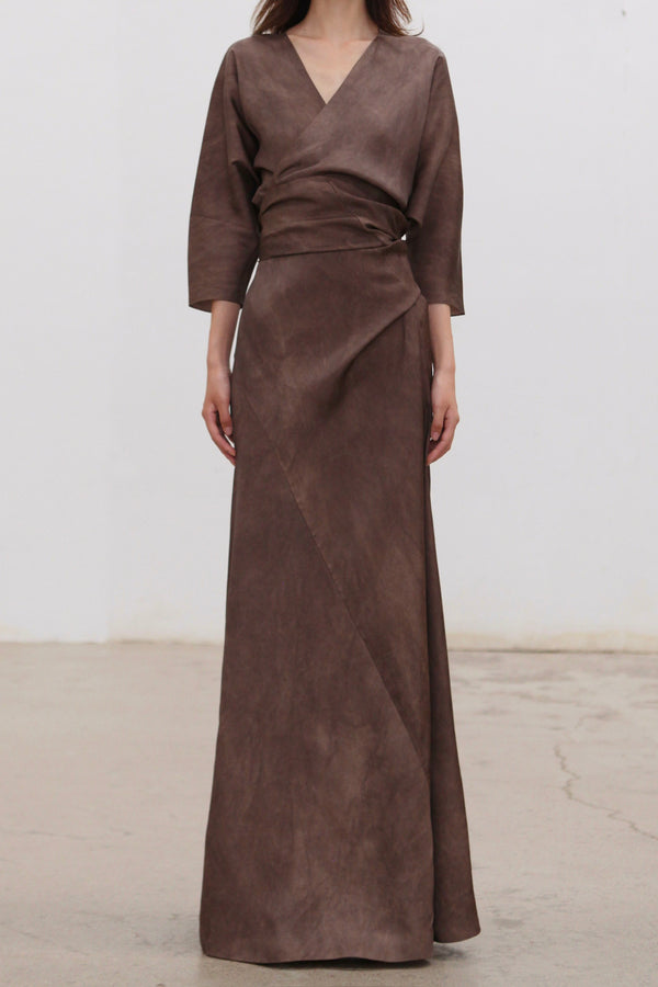 Cortana 25 Early Spring OPALO Dress Spain CTN-PS25-A3799-FADE CACAO